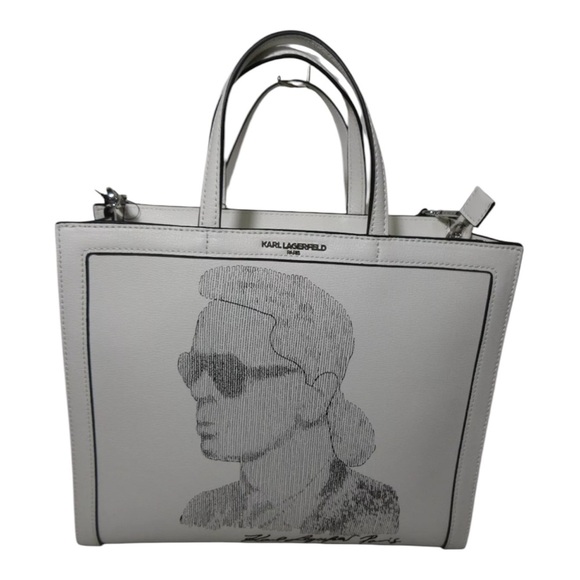 Karl Lagerfeld Paris White Tote Bag - Picture 4 of 5